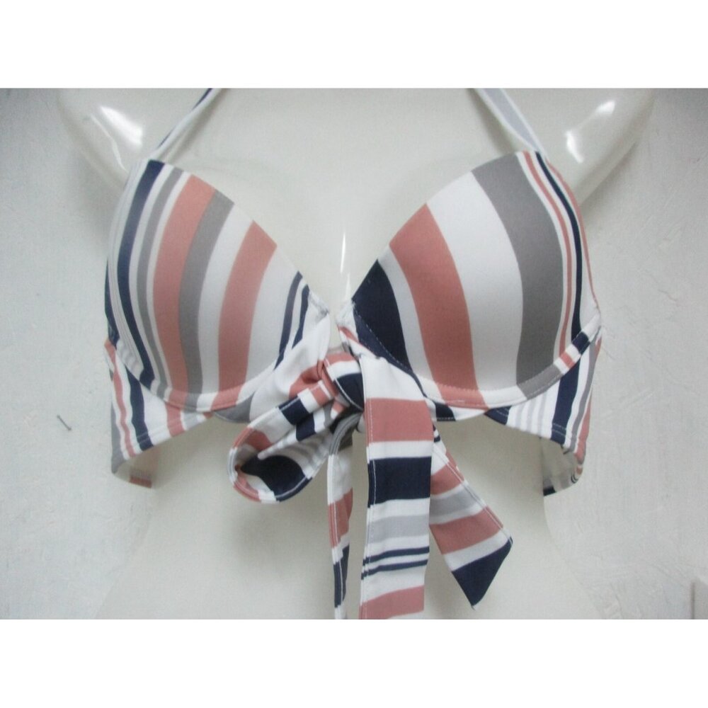 Adore Me Women's Rimini Striped Contour Bikini  Swim Top Size 36DD NWOT!!!